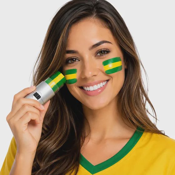 Bastão Pintura Facial Brasil Copa Maquiagem Hipoalergenica